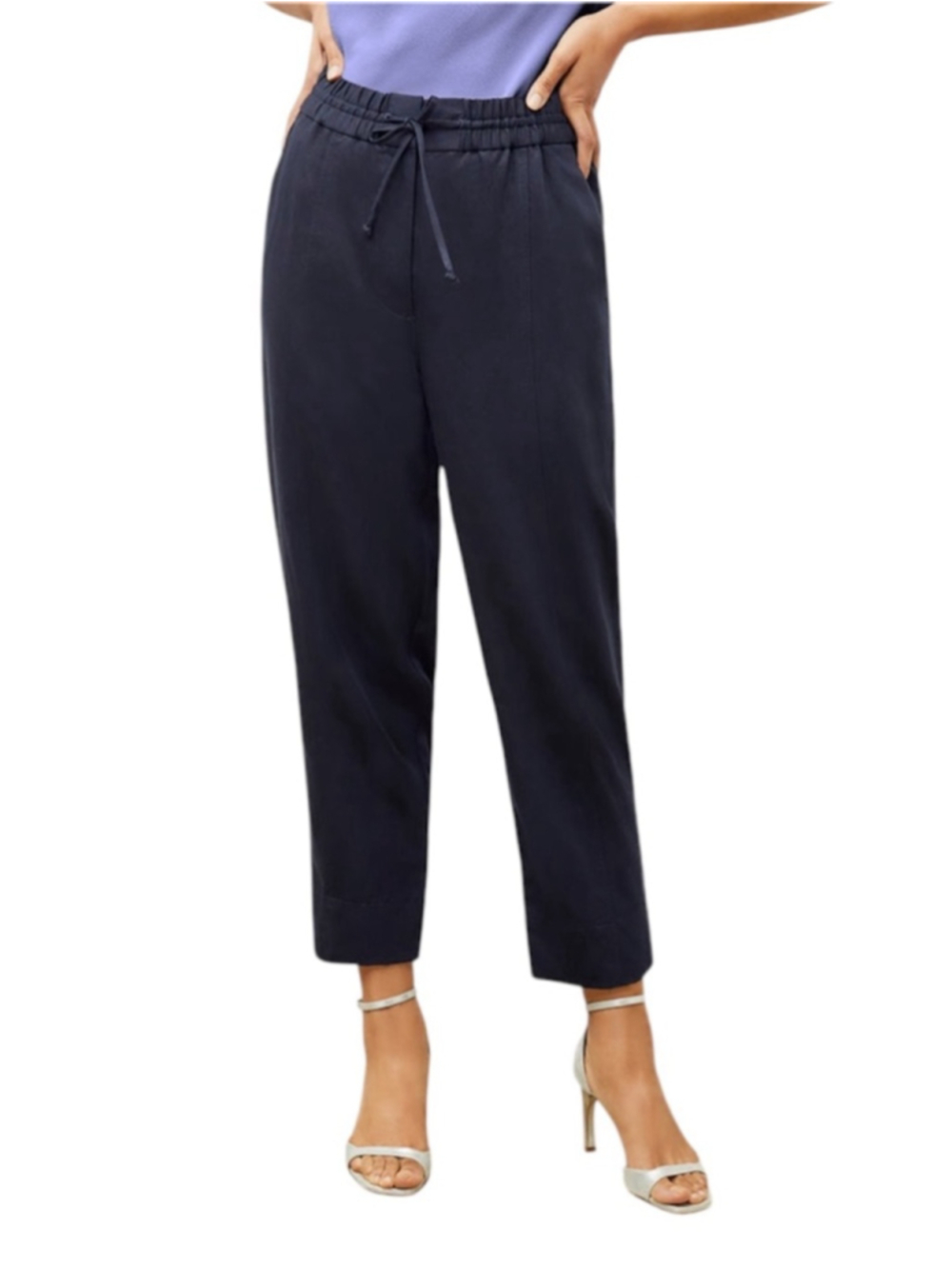 MM Lafleur The Shane Pant - Everyday Twill Size 8 Midnight Navy Blue